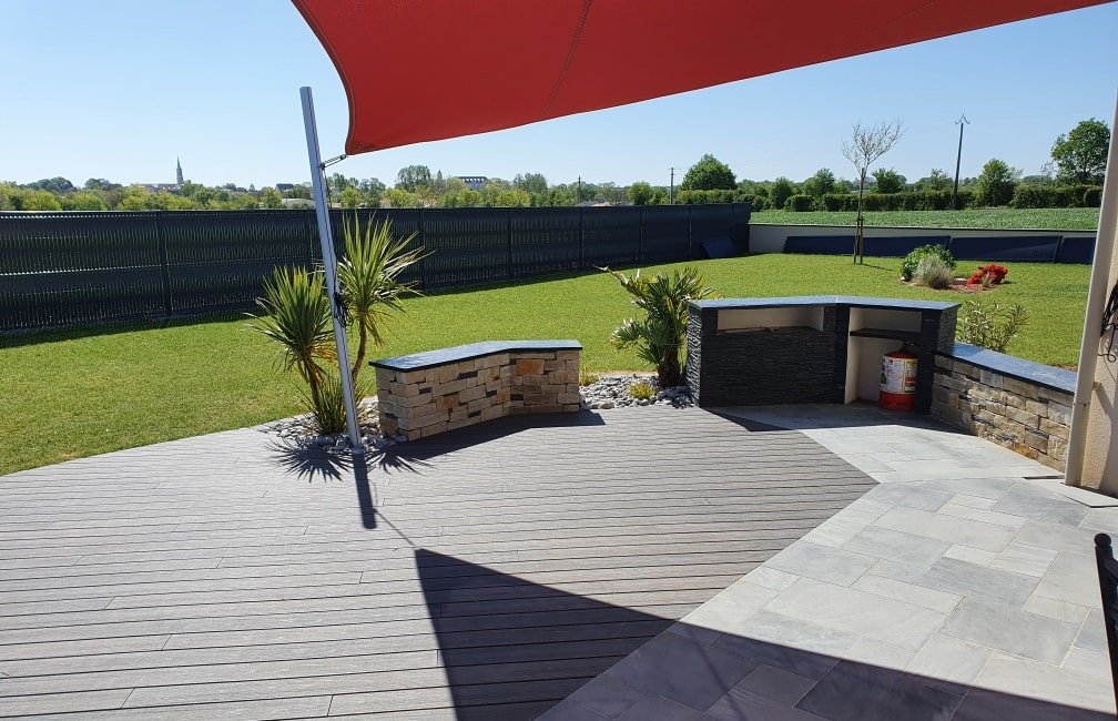 Aménagement de terrasse aux Brouzils près de Montaigu